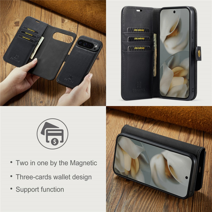 DG.MING - DG.MING Google Pixel 10 Pro XL Plånboksfodral Split Läder