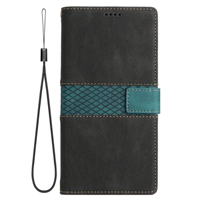 A-One Brand - Splicing Design iPhone 13 Plånboksfodral - Svart