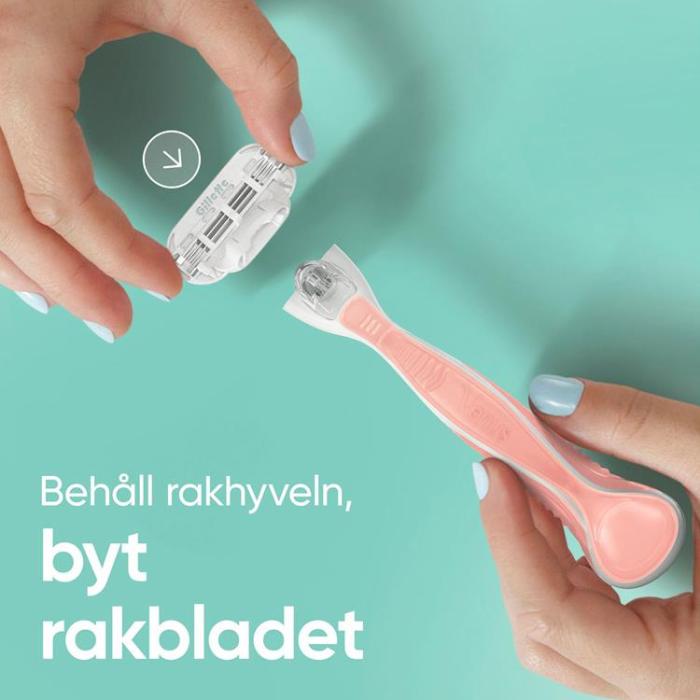 Gillette - Gillette Rakhyvel Smooth Sensitive + 2st rakblad - Rosa