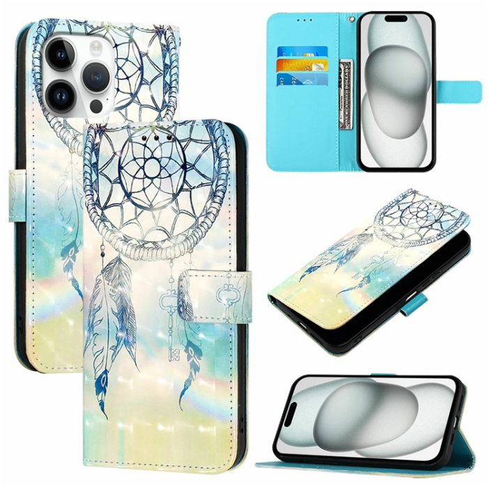 A-One Brand - iPhone 16 Pro Max Plånboksfodral Printing Pattern Med Rem