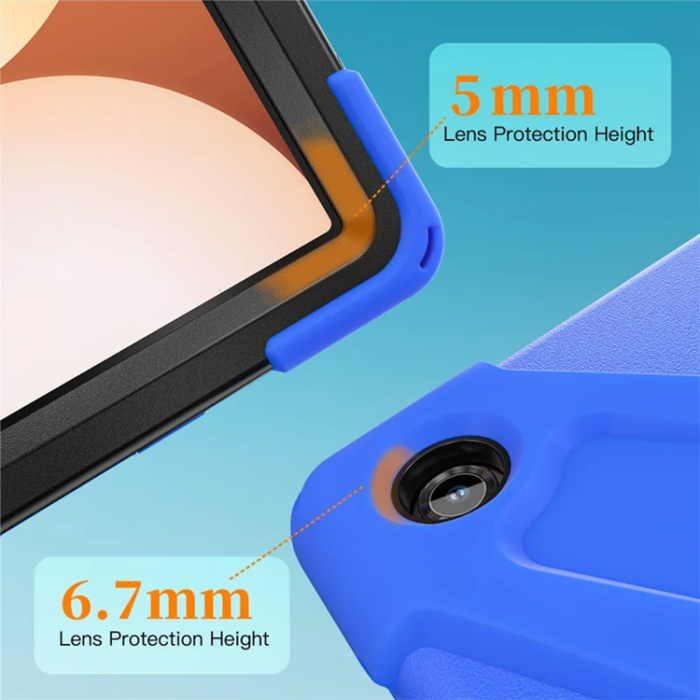 A-One Brand - Galaxy Tab A11 Plus Skal Kickstand Silikon Axelrem - Blå