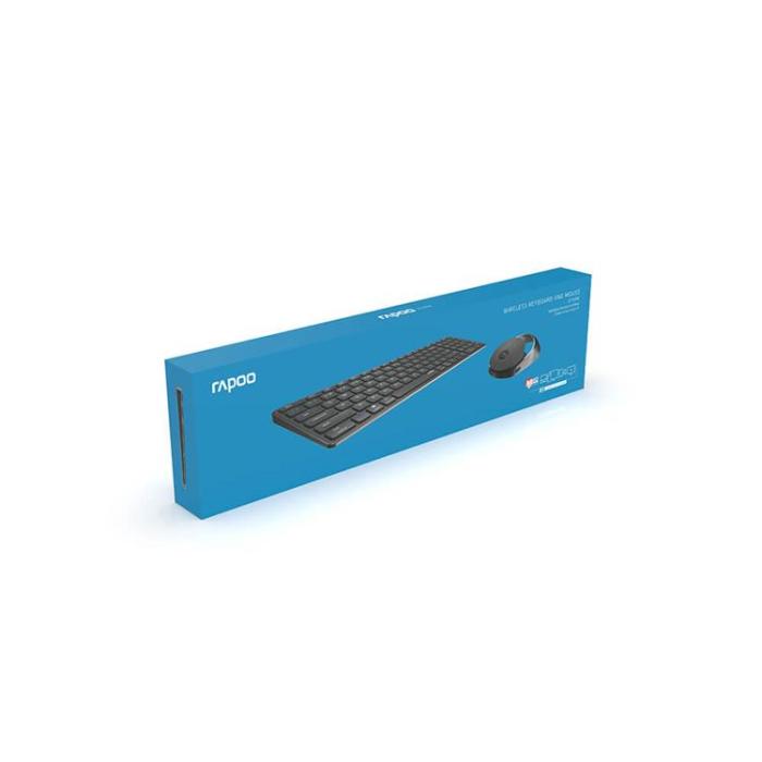 Rapoo - Rapoo Tangentbord/Mus-set 9750M Multi-Mode Trådlöst - Mörkgrå