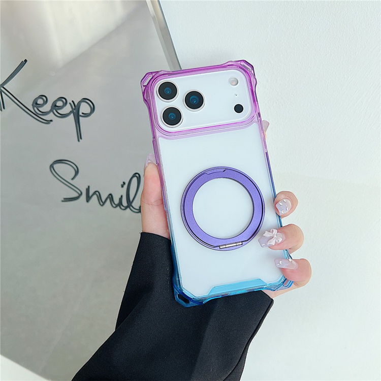 iPhone 17 Pro Mobilskal MagSafe Ring Kickstand - Lila / Blå | 2353 | AlltMobil