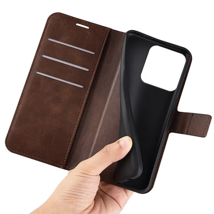 OEM - Xiaomi 13 Plånboksfodral Calf Texture Flip - Brun