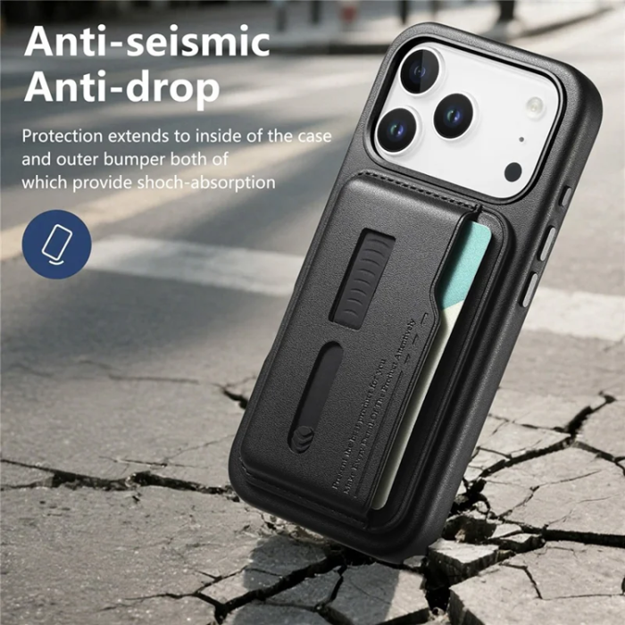 A-One Brand - iPhone 17 Pro Max Mobilskal Magsafe Detachable korthållare