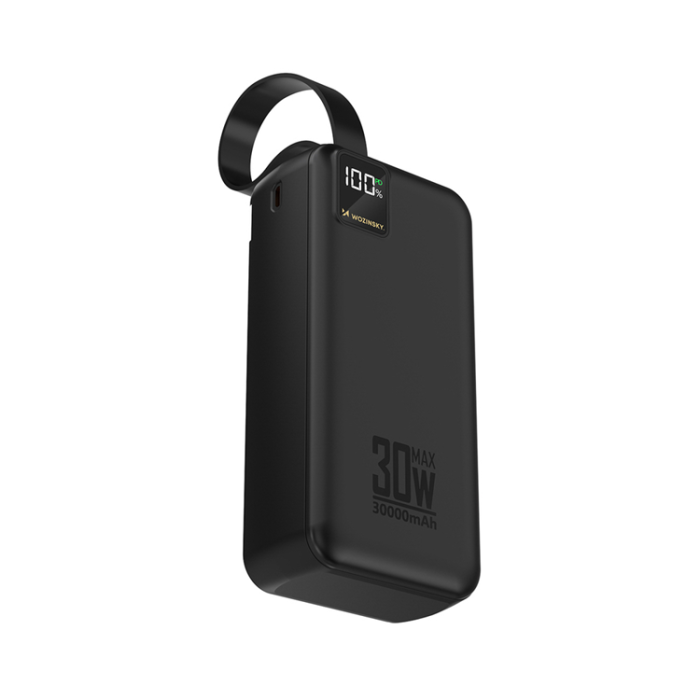 Wozinsky - Wozinsky Powerbank 30000mAh 30W med ficklampa - Svart