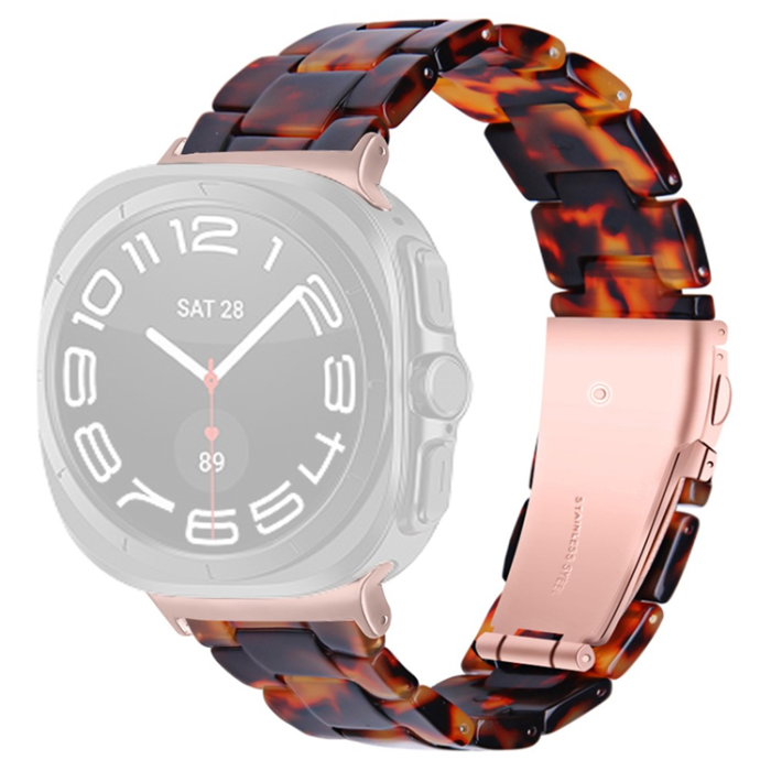 A-One Brand - Galaxy Watch 8/8 Classic (40/44/46mm) Armband Vattentät Acrylic - Mörkbrun