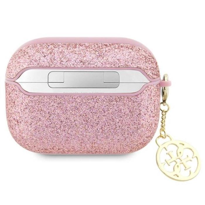 Guess - Guess Airpods Pro 2 Skal Glitter Flake Charm - Rosa