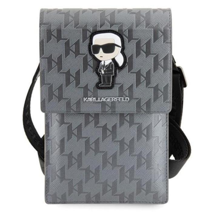 KARL LAGERFELD - Karl Lagerfeld Halsbandsfodral Saffiano Monogram Ikonik