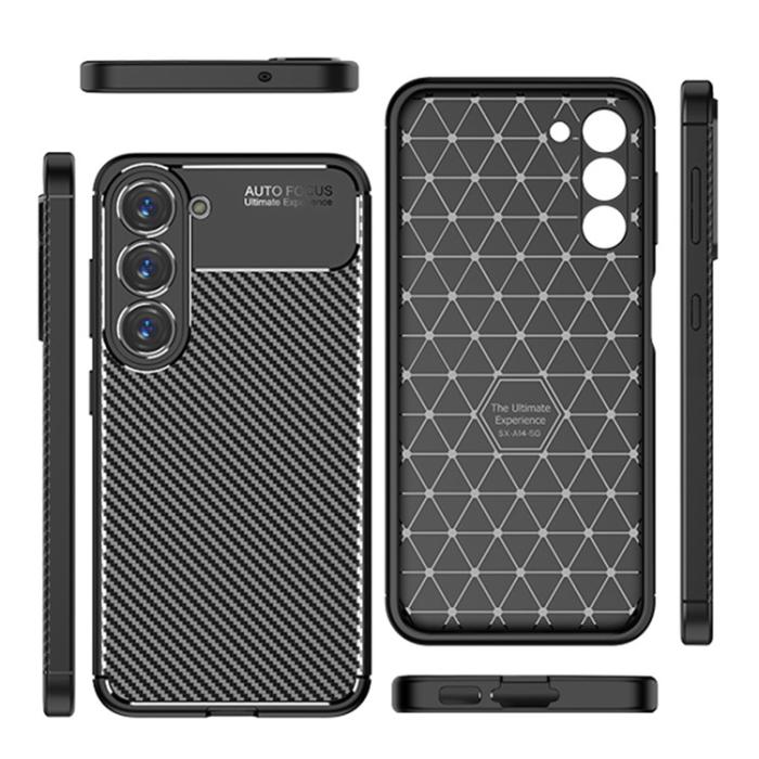 A-One Brand - Galaxy S23 Skal Carbon Fiber Texture - Svart
