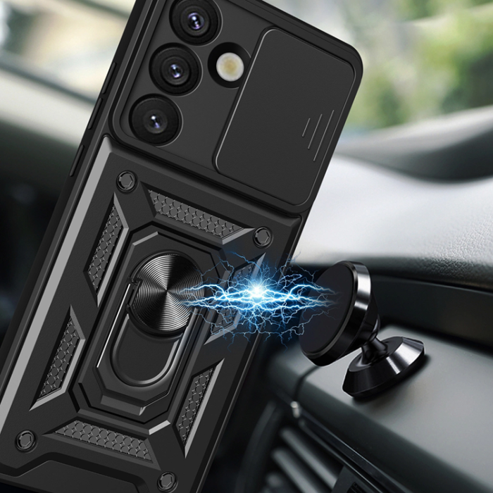 A-One Brand - Galaxy Z Fold 7 Mobilskal Hybrid Armor Camshield - Svart