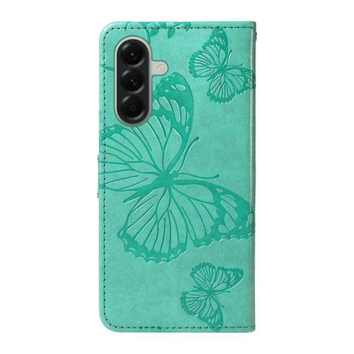 OEM - Samsung Galaxy A57 Plånboksfodral Konstläder Blommor - Grön
