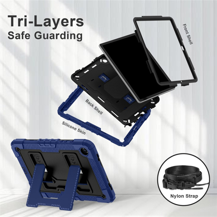 A-One Brand - Galaxy Tab A9 Plus Skal Kickstand Med Rem Anti Drop