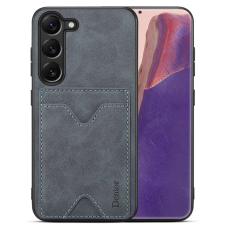 DENIOR - DENIOR Samsung Galaxy S24 Fodral KonstL&auml;der Gr&aring;