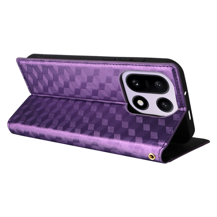 A-One Brand - OnePlus 15 Plånboksfodral Rhombus Imprinted Konstläder - Lila