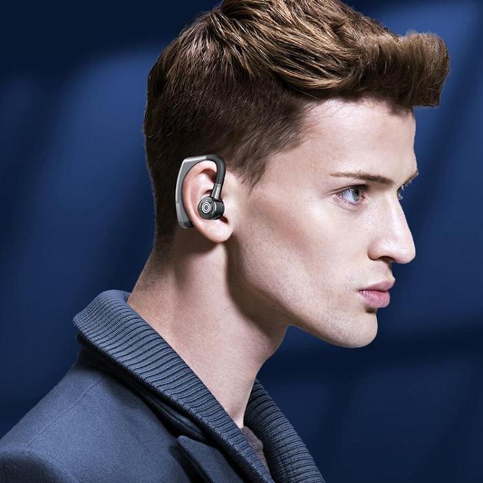 OEM - Single In-Ear Hörlur Bluetooth Med Display och med laddningsfodral V9S