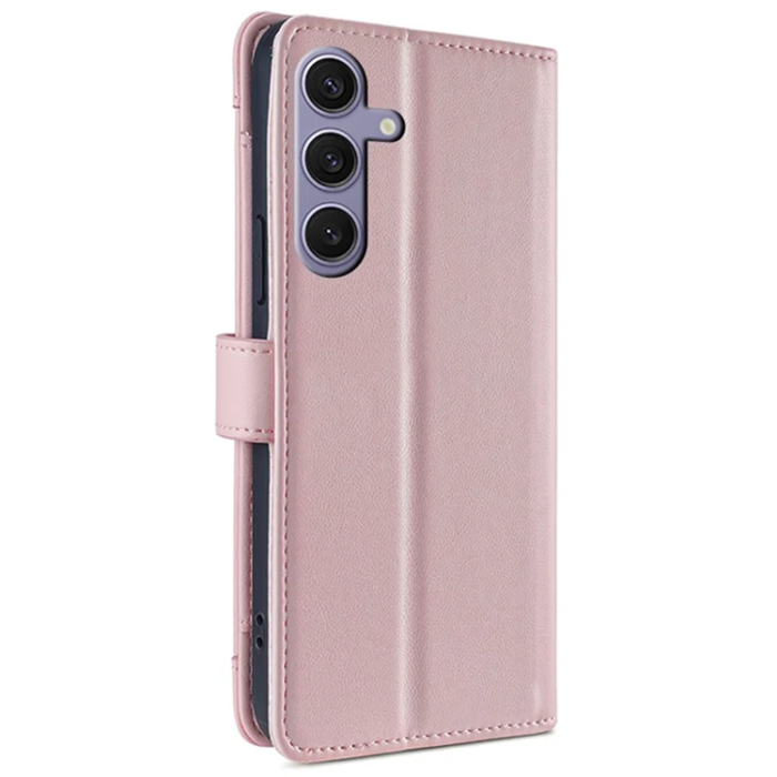 A-One Brand - Galaxy S24 Plus Konstläder Plånboksfodral med 2 Rem - Rosa