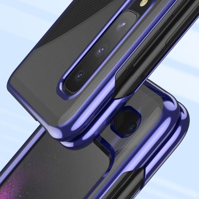 OEM - Electroplating Frame Skal Galaxy Fold - Blå