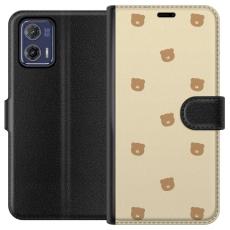 iSecrets - Pl&aring;nboksfodral till Motorola Moto G73 med Bj&ouml;rnm&ouml;nster