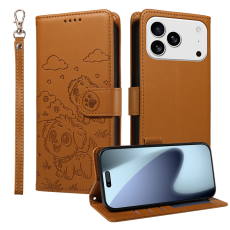 A-One Brand - iPhone 17 Pro Plånboksfodral RFID med handledsrem - Brun