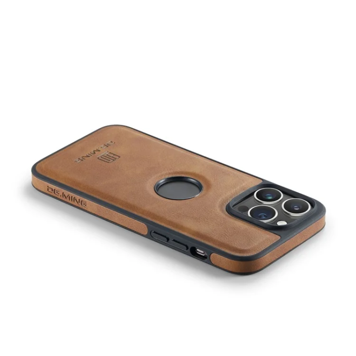 DG.MING - DG.MING iPhone 16 Pro Max Mobilskal Anti-Drop Läder - Brun