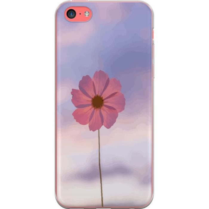 iSecrets - Genomskinligt Skal kompatibel med Apple iPhone 5c med Rosa blomma