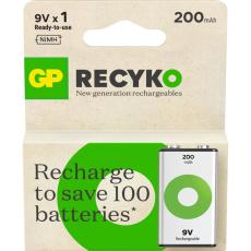 GP - GP Batteri Recyko NiMH 9V 200mAh 1-Pack