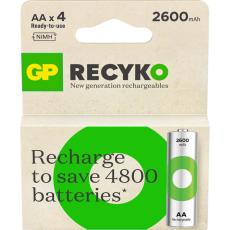 GP - GP Batteri Recyko NiMH AA HR6 2600mAh 4-Pack