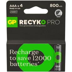 GP - GP Batteri Recyko Pro NiMH AAA HR03 800mAh 4-Pack