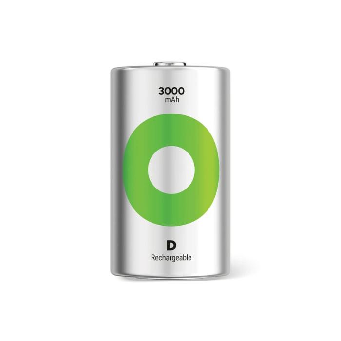GP - GP Batteri Recyko NiMH D HR20 3000mAh 2-Pack
