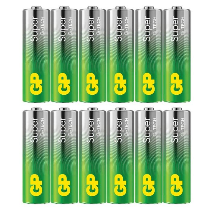 GP - GP Batteri Super Alkaline AA LR6 12-Pack