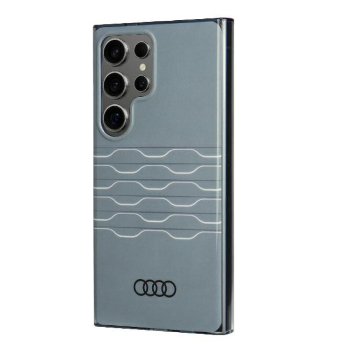 Audi - Audi Galaxy S24 Ultra Mobilskal Geometric Pattern - Grå
