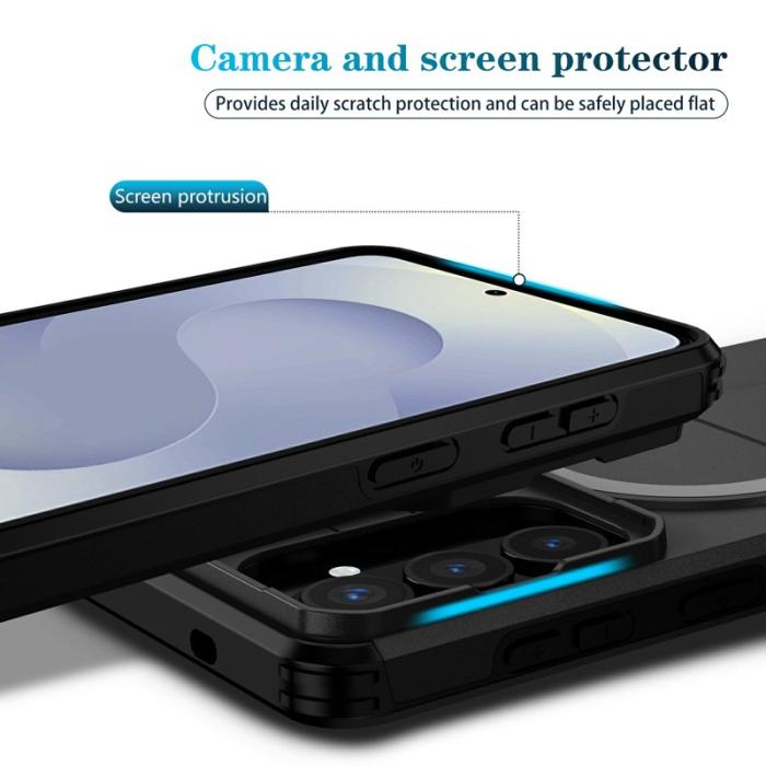 OEM - Mobilskal för Samsung Galaxy S26 Plus Magnetiskt Kickstand PC + TPU - Svart