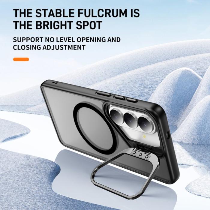 OEM - Mobilskal för Samsung Galaxy S26 Plus Magnetiskt Kickstand PC + TPU - Svart