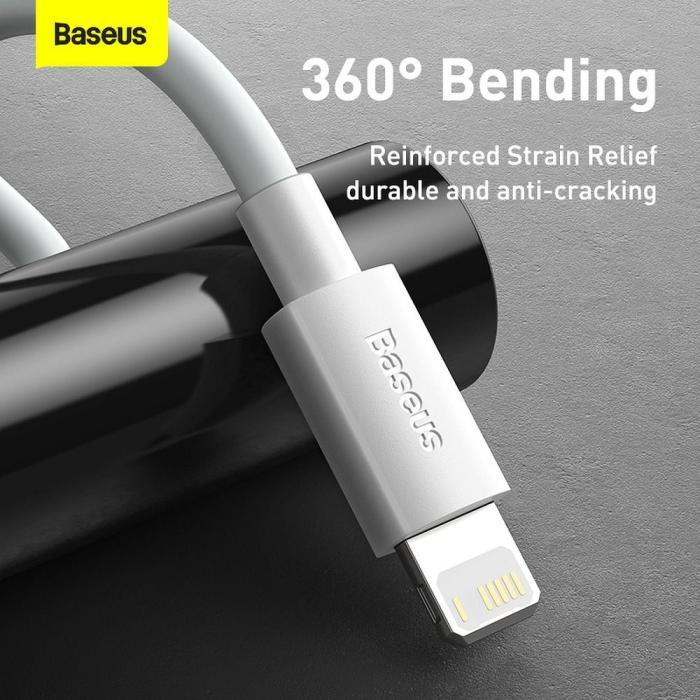 UTGATT1 - BASEUS kabel USB till Lightning 2,4A 1,5m 2 st i setet