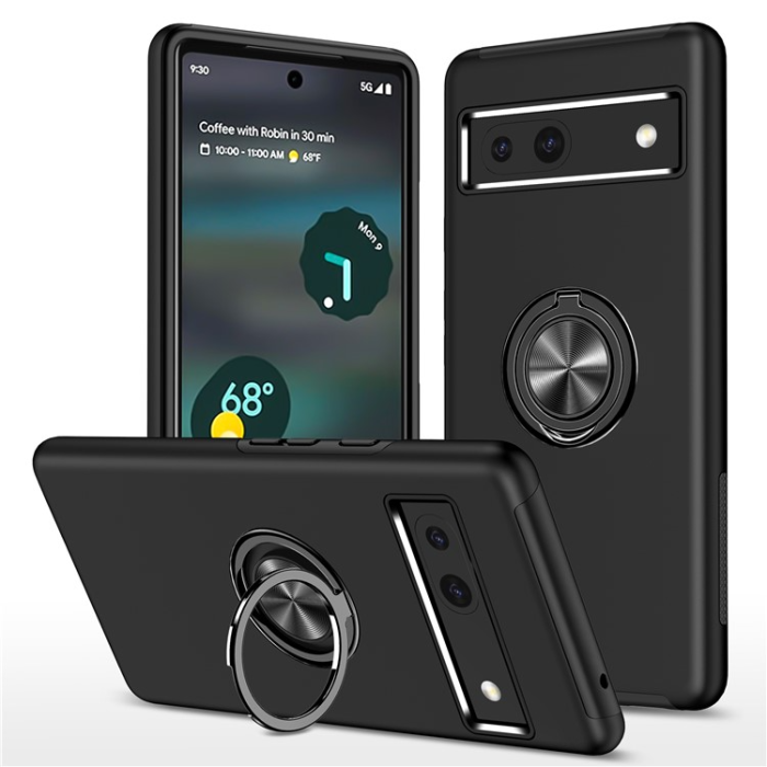 A-One Brand - Google Pixel 7A Mobilskal Ringhållare Kickstand - Svart