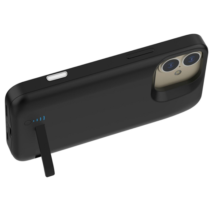 A-One Brand - iPhone 16 Batteriskal Kickstand 5000mAh - Svart