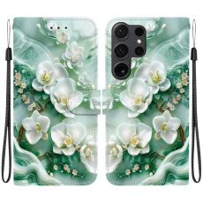 OEM - Pl&aring;nboksfodral f&ouml;r Samsung Galaxy S26 Ultra M&ouml;nstertryckt Konstl&auml;der Jade Blomma