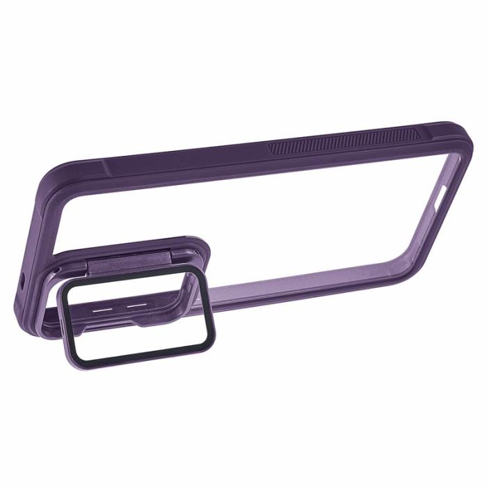 OEM - Mobilskal för Samsung Galaxy S26 PC + TPU Transparent med Kickstand - Lila