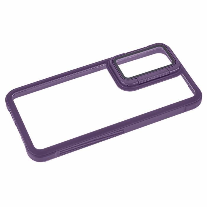 OEM - Mobilskal för Samsung Galaxy S26 PC + TPU Transparent med Kickstand - Lila