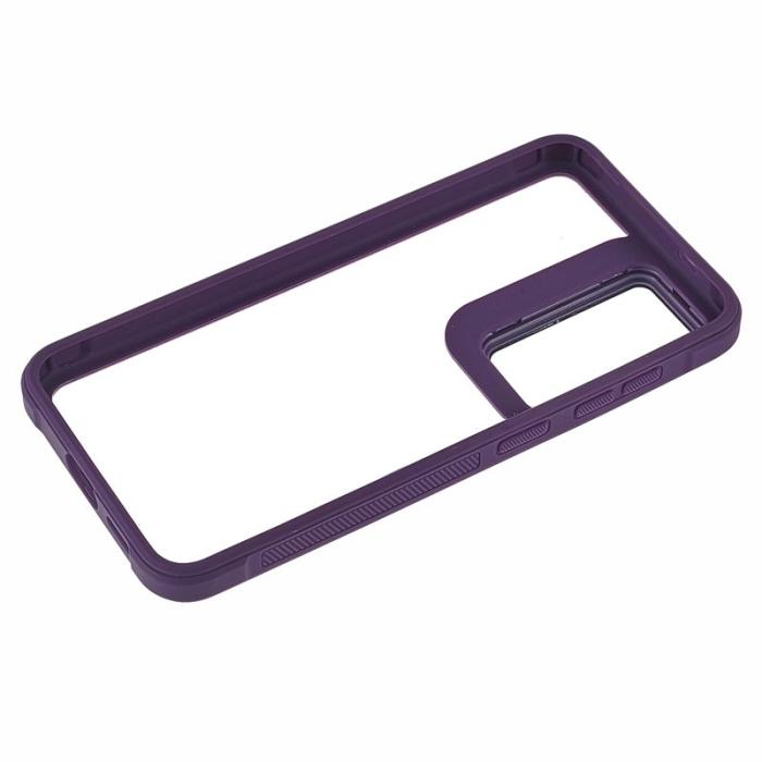 OEM - Mobilskal för Samsung Galaxy S26 PC + TPU Transparent med Kickstand - Lila