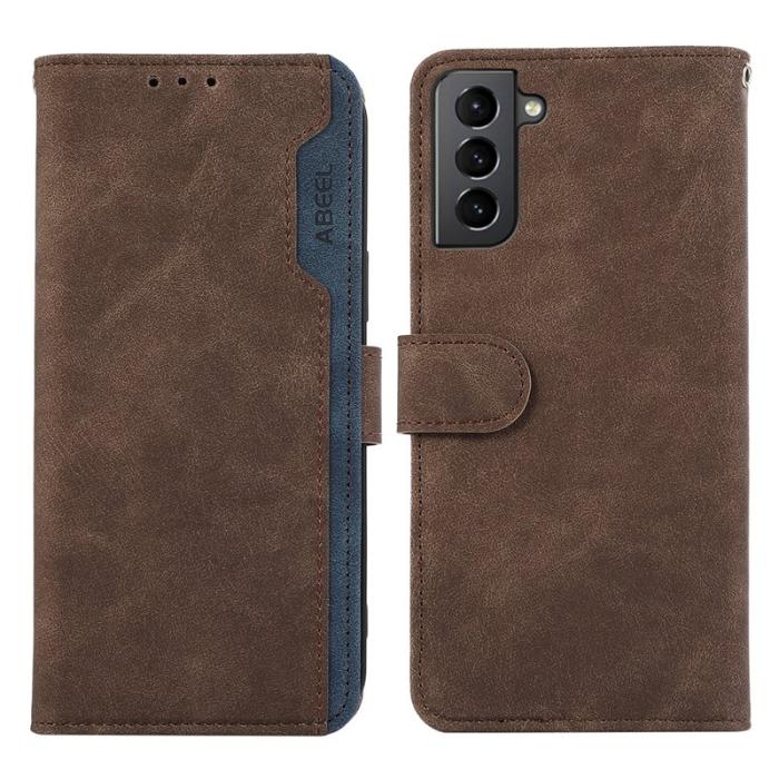 ABEEL - ABEEL Plånboksfodral för Samsung Galaxy S21 5G / S21 4G - Brun