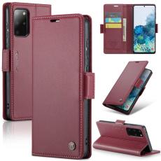 Caseme - CASEME Pl&aring;nboksfodral Konstl&auml;der f&ouml;r Samsung Galaxy S20 Plus - R&ouml;d