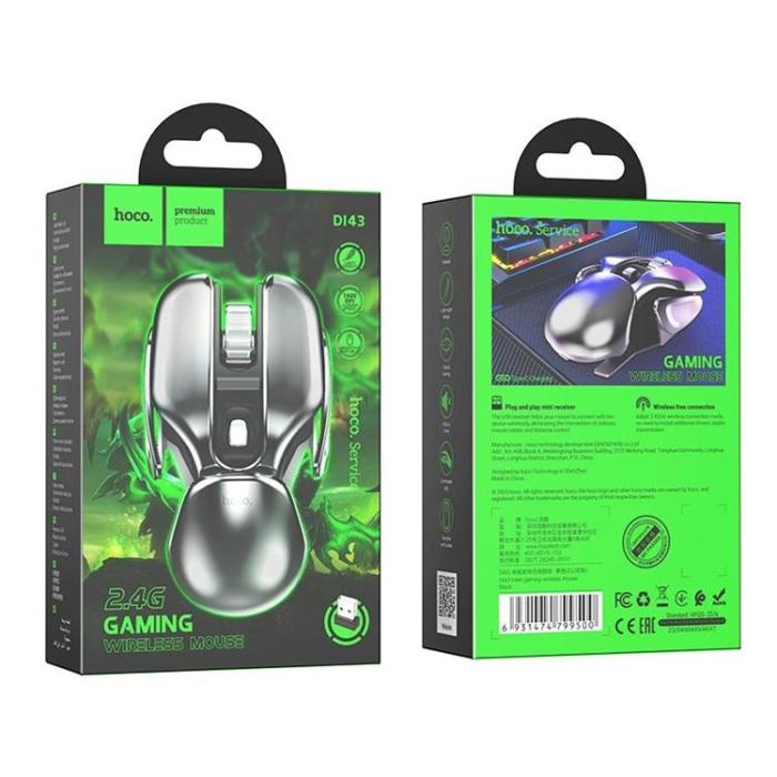 Hoco - Hoco Trådlös Gaming Mus 2.4G DI43 - Svart