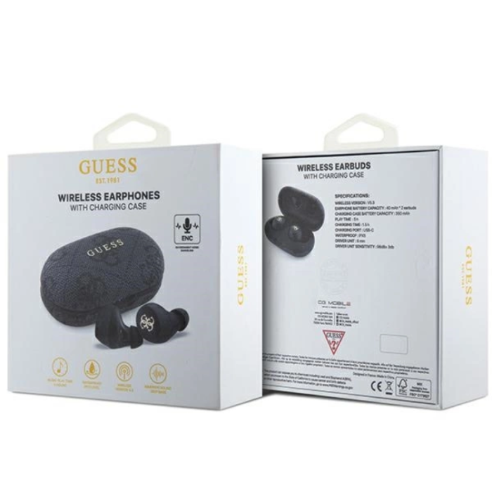 Guess - Guess TWS In-ear Hörlurar Bluetooth Metall - Svart