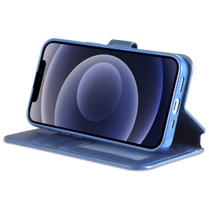 AZNS - AZNS iPhone 13 Plånboksfodral Konstläder - Blå - Magnetisk stängning