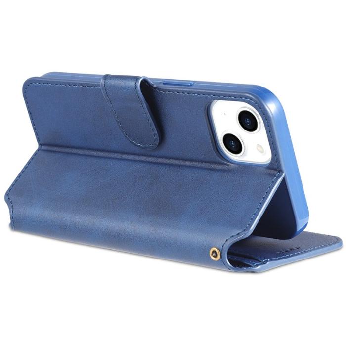 AZNS - AZNS iPhone 13 Plånboksfodral Konstläder - Blå - Magnetisk stängning