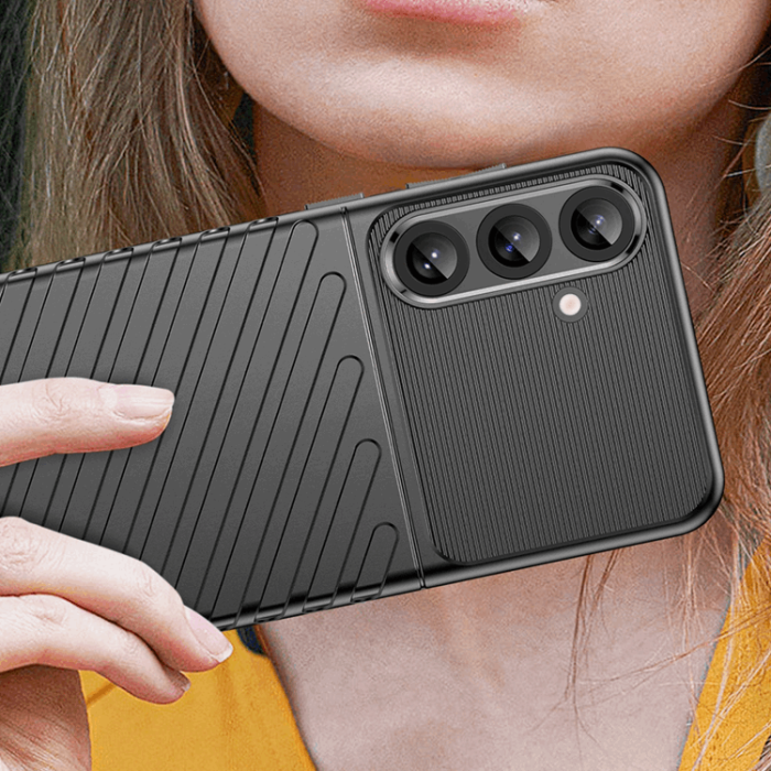 OEM - Galaxy S25 Mobilskal Thunder Armored - Svart