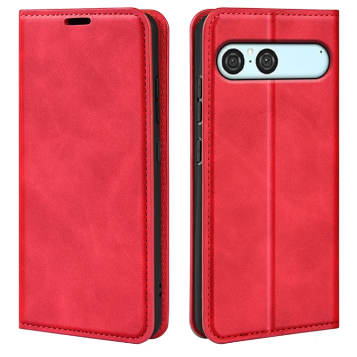 A-One Brand - Sony Xperia 10 VII Plånboksfodral Skin Touch - Röd