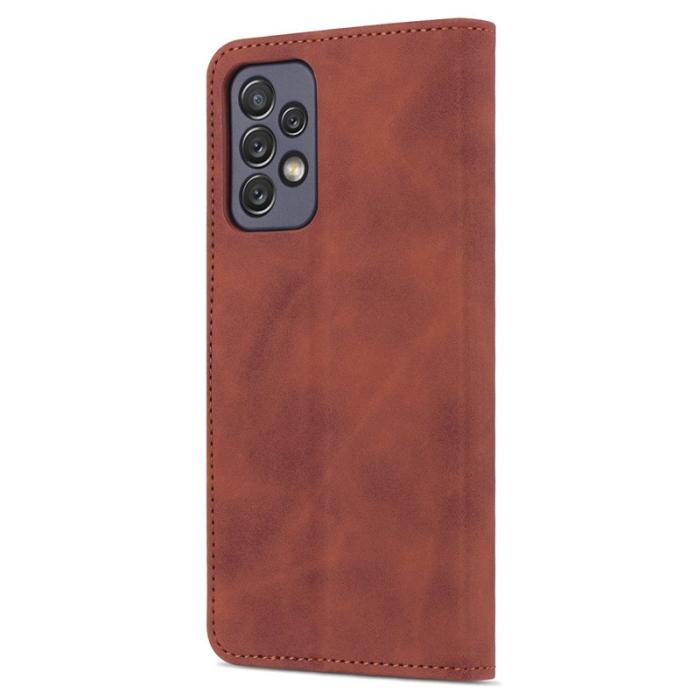 AZNS - AZNS Samsung Galaxy A73 5G Plånboksfodral Konstläder - Brun